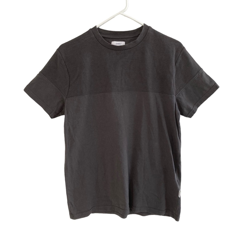 Peter Werth Canal Shirt Ribbed Gray Short Sleeve Tee Casual Mens Size S